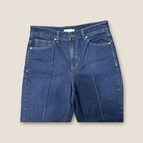 Habitual Pintuck Straight Leg Jeans Dark Blue Size 8 - Picture 3 of 6